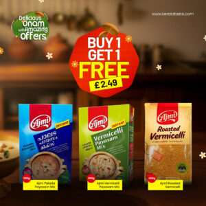 Ajmi Dessert Essentials – Payasam Mix & Roasted Vermicelli BUY ANY ONE & GET ONE FREE